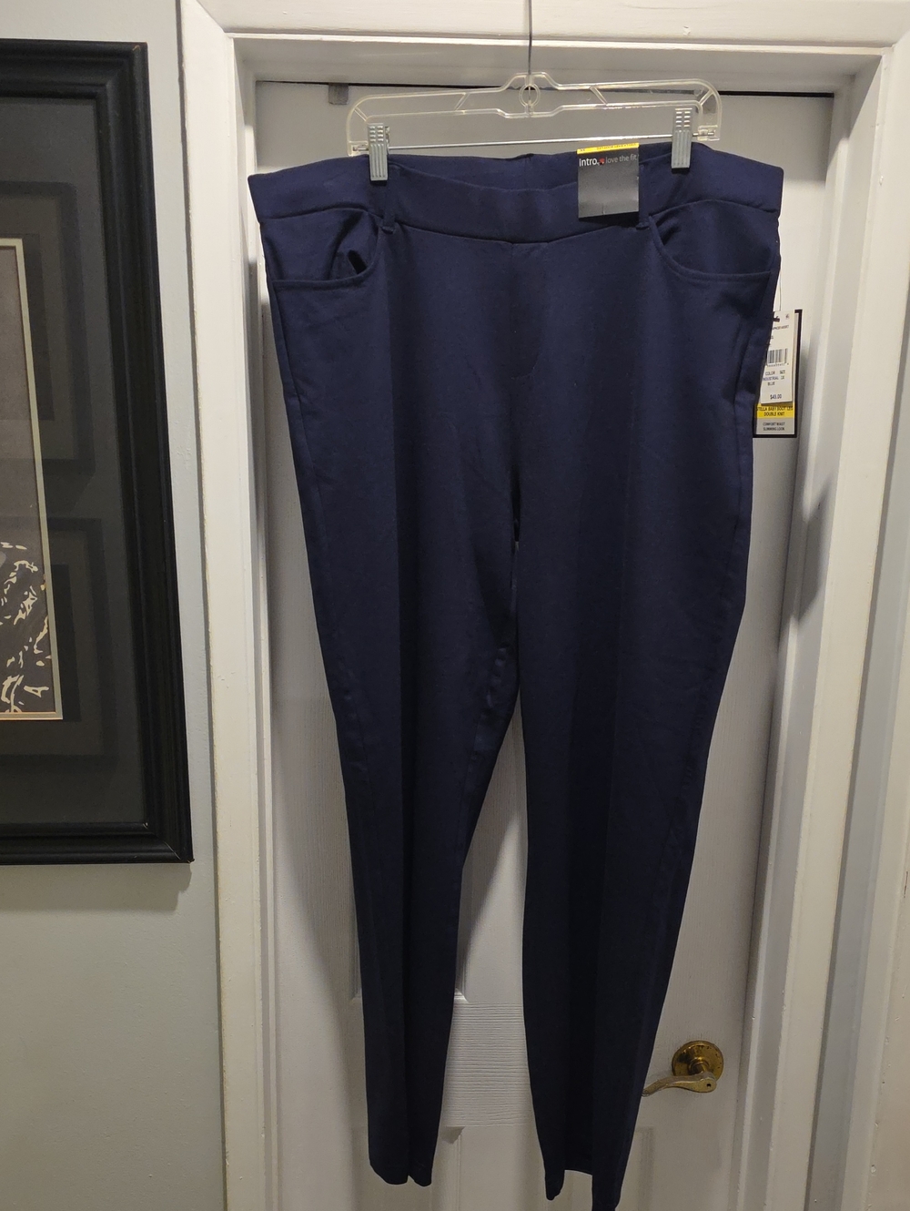 intro. Navy Slim Ponte Knit Skinny Pants
